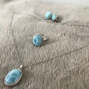 Larimar jewerly set